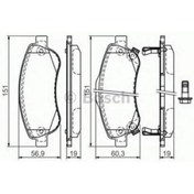 Resim Honda Crv Iii 2.4 Ön Fren Balata 0986Tb3013 Bosch Bosch