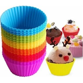 Resim Silikon Mini Kek Kalıbı 18 Adet Muffin Kek Kalıbı Plastik Pembe Diğer 