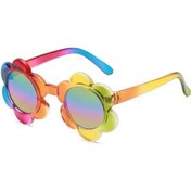 Resim Moonbıffy Çocuk Güneş Gözlüğü - Yuvarlak Çerçeveli, Gökkuşağı Renkli, Açık Hava Aktiviteleri İçin Chınawhıte51gri Gri 