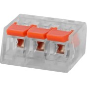 Resim Mingjin Shop 1 3 Delik Stili 5 Adet Tel Konektörü Turuncu Mini Hızlı Bağlantı Evrensel Kompakt Tel Konektörü Takılabilir Kablo Terminali Ev Konektörü (Yurt Dışından) 