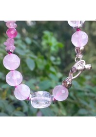Resim 1900 Pembe Kuvars El Yapımı Kolye Pembe 