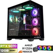 Resim Xaser Lexus X140 Ryzen 7 9800X3D 32GB Ddr5 Ram 2tb M.2 Nvme SSD 12GB RTX5070 Masaüstü Oyuncu Bilgisayarı 