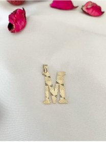 Resim 14 KUYUMCULUK Kalemli M Harfi Kolye Ucu 