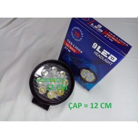 Resim Motosiklet Atv Otomobil Led Far Yuvarlak Universal Çakarsız 12/8 