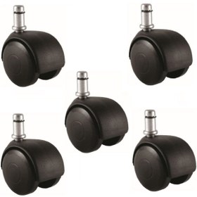 Resim ÖZBEK Ofis Koltuğu Tekerleği Koltuk Tekeri 5 Adet Sandalye Tekerleği Dönerli Tekerlek 