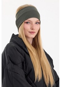 Resim Kadın %100 Pamuklu Termal, Kaymaz, Terletmez, Ultra Hafif, Spor Saç Bandı Bandana - Tek Ebat / Haki Haki 