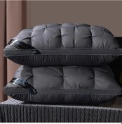 Resim Sunshine022 2 Adet Lüks 5 Yıldızlı Otel Yastığı Koyu Gri 18.9x29.13 Inch Yıkama 