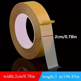 Resim 1 adet Güçlü Çift Taraflı Bant, 1 adet - Su Geçirmez ve Şeffaf Yapıştırıcı Cam, Duvarlar ve Daha Fazlası İçin Uygun - Kumaş, Ahşap ve Metal İçin Mükemmel. 