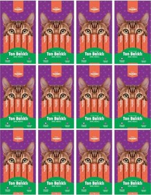 Resim Kiwi Yammies Ton Balıklı Deniz Taraklı Sıvı Kedi Ödül Maması 12 Paket 