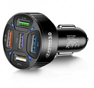 Resim Zuidid QC3.0 5 Port Çıkışlı Çoklu Usb Araç İçi Çakmaklık Hızlı Şarj Başlığı Siyah 