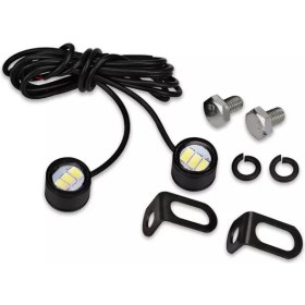 Resim Motolinas Motosiklet LED Lamba 12V Spot Balık Gözü Karışık Renk 