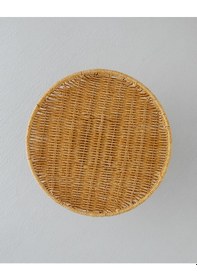 Resim Wicker Plastik Rattan Kek Standı 30 Cm Açık Kahverengi Kahverengi 