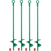 Resim VintageVo 18 Inç Zemin Ankraj Kiti, Helix Toprak Toprak Çapası, Kamp Çadırı Için Ağır Hizmet Kulübesi Çapa Kancası, Kanopi, Salıncak Setleri, 4 Pcs (Yurt Dışından) 