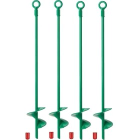 Resim VintageVo 18 Inç Zemin Ankraj Kiti, Helix Toprak Toprak Çapası, Kamp Çadırı Için Ağır Hizmet Kulübesi Çapa Kancası, Kanopi, Salıncak Setleri, 4 Pcs (Yurt Dışından) 