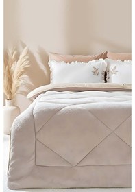 Resim Rivaistanbul Bej Loura Çift Kişilik Çift Taraflı Lüx Wellsoft Yorgan 195x215 Cm Bej 