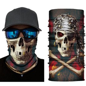 Resim Siyah Korsan Kafatası Baskılı Buff Bandana 30x48 cm 