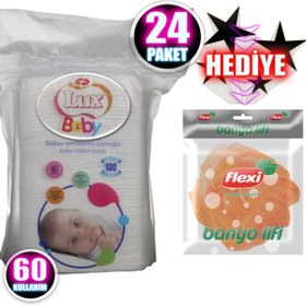 Resim LUX Bebek Temizleme Pamuğu 60"lı 24 Paket 
