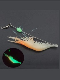 Resim Eagenset Fosforlu Glow Silikon Karides Yapay Yem Turuncu 