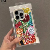 Resim Şık Boncuklu Nakış Desenli, Trend ve Benzersiz - iPhone 16, 15, 14, 12, 11 Kılıfı için Uygun, Lekeye Karşı Dayanıklı, Moda 