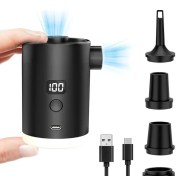 Resim Willowhaven Siyah Taşınabilir Otomatik Hava Pompası Led Ekran 3600mah Şişirme Aydınlatma Havuz Ürünleri 