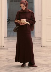 Resim carell Fitilli Triko Etekli Takım Mürdüm 