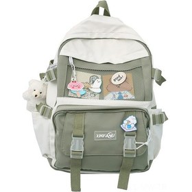 Resim Moveevo Büyük Kapasiteli Su Geçirmez Okul Çantası - Ayarlanabilir Omuz Askılı Ve Sevimli Aksesuarlı Çok Renkli 