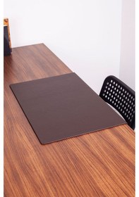 Resim Turgut Office Deri Masa Sümeni Kahve Kenar Korumalı 60 x 40 CM 
