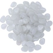 Resim Vkemall Güneş Işığına Bağlı Parlayan Beyaz Çimen Taşları, Bahçe Yolları Ve Bahçeler İçin Dekoratif, 100 Adet/poşet, Yeniden Kullanılabilir Işıklı Taşlar 