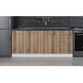 Resim Minar 190 Cm Mutfak Dolabı Beyaz Dore 190-D1-Alt Modül Beyaz 