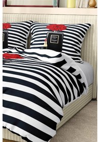 Resim Marka Nevresim Takımı Çift Kişilik Pamuklu Saten Kumaş 6 Parça 3d Dijital Baskı Duvet Cover Set Model No:27 Renkli 