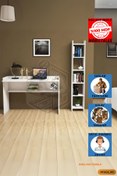 Resim Mobilyanı Tasarla Tamamı MDF Boy Kitaplıklı 6 Raflı Modern Çalışma Odası Seti 