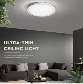 Resim Burenze Modern Tavana Sıfır Panel Led Avize 24Watt 6500K Buz Beya 