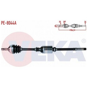 Resim Peugeot 406 8b 2.0i Abslı 29 Dıs Uzunluk 904,5mm 1995-2004 Komple Aks Sağ Ön 3273.y9 - 3273y9 - 3273.y7 - 3273y7 