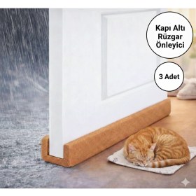 Resim Baffhome 3ADET Kapı Altı Rüzgar Önleyici Isı Yalıtım Süngeri Soguk Rüzgar Önleyici 