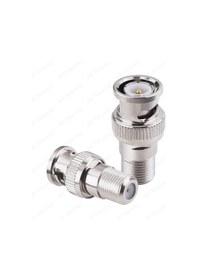 Resim BNC Erkek - F Dişi RF Koaksiyel RG6 RG59 CCTV Konnektör 