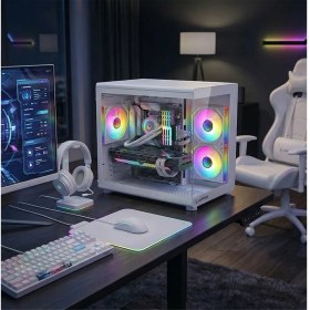 Resim Zeiron Mini X50 AMD Ryzen 5 7500F-MSI A620M-B/MSI Geforce RTX 5060 X2 ICE/512GB M.2/16GB DDR5 Beyaz-Oem Oyuncu Paket 
