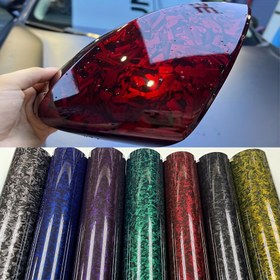 Resim TXDSONG Yüksek Parlaklıkta Sahte Karbon Fiber Vinil Kaplama Filmi - Önceden Kesilmiş Kenarlı, Çizilmeye ve UV'ye Dayanıklı, Kolay Uygulama için Arabalar, Motosikletler, Scooterlar - Çoğu Araçla Uyumlu (Kırmızı, Mavi, Siyah, Yeşil, Mor, Sarı), Otomotiv Stili, Modern Dekorasyon, Dayanıklı Yapışkan, Araba ve Scooter Kaplaması 