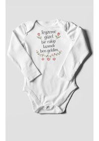 Resim Morivokids Teyzeye Özel Uzun Kollu Bebek Body %100 Pamuk Zbn111-uk Beyaz 