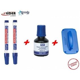 Resim Kraf Tahta Kalemi 770 2 Adet Kalem +1 Adet 445G Mürekkep+1 Silgi Kırmızı 