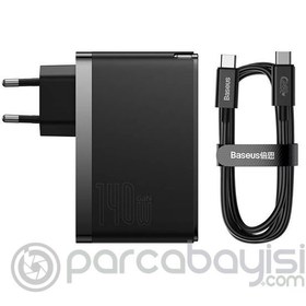 Resim Baseus GaN5 Pro 140W Fast Charger 2 Type-C+1 USB PD Ultra Hızlı Şarj Aleti+Baseus Şarj Kablosu 