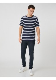 Resim Koton Skinny Fit Kot Pantolon - Michael Jean İndigo Stone 3sam40044nd İndigo - Taş 