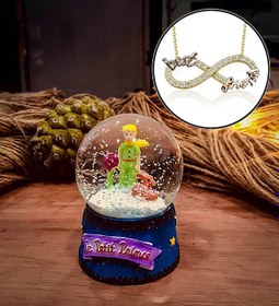 Resim Best Friends Kolyeli Küçük Prens Işıklı Kar Küresi Arkadaşa Hediye 