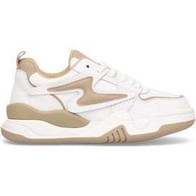 Resim Lufian 121230051 Maya 25k Kadın Hakiki Deri Klasik Sneaker Bej Bej 