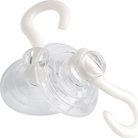 Resim Büyük Boy Askılı Vantuz, 100 Adet 4cm Şeffaf Plastik Kancalı Öpücük Vantuz 