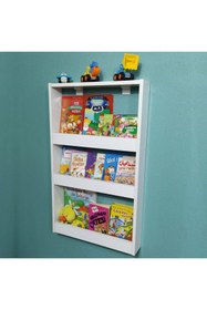 Resim Ece Homee Ece Beyaz Montessori Çocuk Odası Eğitici Kitaplık Rafı 