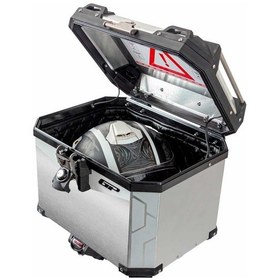 Resim Gp Kompozit Universal 37 Lt Alüminyum Motosiklet Çantası Gri Çok Renkli 