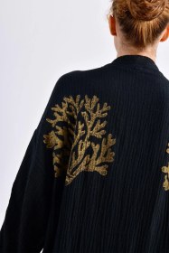 Resim Brandsmithshop Siyah Ethereal Coral Kimono Çok Renkli 