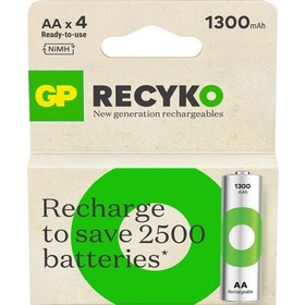 Resim Batteries ReCyko 1300 AA Kalem Ni-Mh Şarjlı Pil, 1.2 Volt, 4'lü Kart 