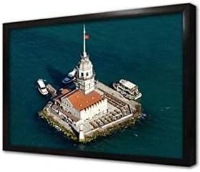 Resim İstanbul Kız Kulesi Çerçeveli Cam Tablo 20x30 cm CA16263 