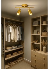 Resim Spoti 2'li Eskitme Renk Gün Işığı Modern Tasarım Cafe - Mutfak - Banyo Spot Ledli Sıralı Avize Eskitme 